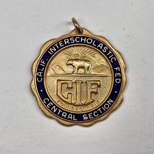 California Interscholastic Fed. High School Swimming Medal Award 1974 Vintage